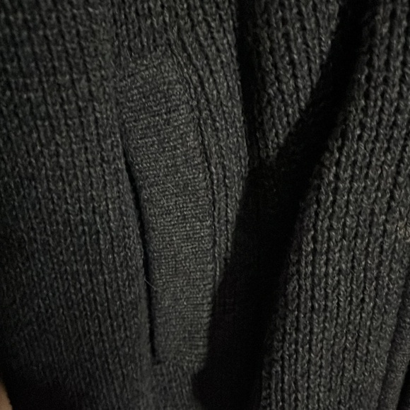 Waffle knit cotton cardigan zipper up pockets - Picture 3 of 6